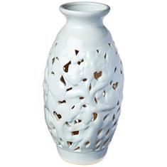 Vaso Com Recorte Pequeno Ceramicas Pegorin Branco