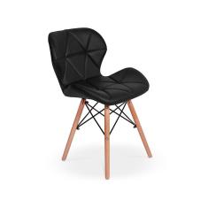 Cadeira Charles Eames Eiffel Slim Wood Estofada - Napole Decor