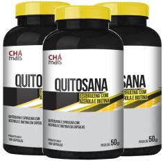 Quitosana e Spirulina  100 cápsulas de 550mg Kit com 3-Unissex