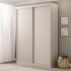 Guarda Roupa Solteiro 2 Portas 1 Porta Ripada Samambaia CabeCasa MadeiraMadeira Off White