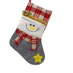 Meia De Natal Decoração Enfeites Natalinos Enfeite de Natal Em Feltro E Tecido (NEVE)