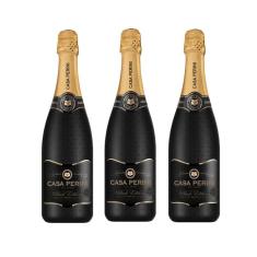 Kit Espumante Casa Perini Black Edition Extra Brut 750ml 3un