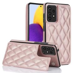Capa carteira para Samsung Galaxy A52 5G,carteira de couro premium flip com Slots para cartão,magnético à prova de choque prova de quedas senhoras Capa para Galaxy A52 5G,Pink