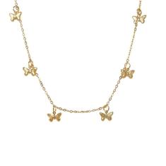 Colar infantil borboletas - Banhado em Ouro 18k