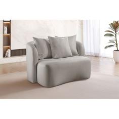 Sofá Curvo Orgânico Orion  Elegância e Contemporaneidade Cinza