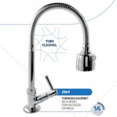 Torneira Gourmet Para Pia Cozinha Mesa Bancada Luxo - Olimar