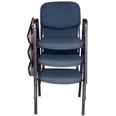 03 Cadeiras Universitárias Linha Hotel Auditório Azul