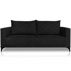 Sofa Nori 3 Lugares Pes De Ferro 200cm Linho Boucle 3304 Ezz 3304