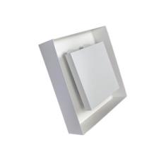 Plafon De Luz Indireta Sobrepor 45x45cm Para 4 Lampadas E27 Branco Cor:Branco