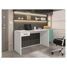 Mesa Para Computador Ambiente Gávea Com Gaveta Branco Trama - Móveis Leão