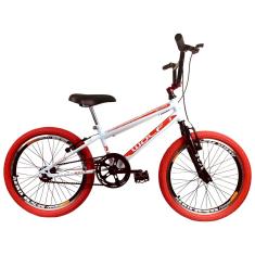 Bicicleta Infantil Aro 20 Cross Bmx Branco / Vermelho - Wolf Bikes
