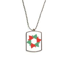 DIYthinker Colar para animais de estimação com pingente de corrente de aço inoxidável com padrão de origami abstrato mas Flower