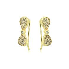 Brinco Vivid Ear Cuff Laço Banho Ouro Semi Joia