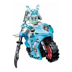 Boneco Moto Blocos De Montar Ninja Go Samurai Gelo Ninjago
