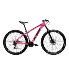 Bicicleta Aro 29 Ksw 24 Vel Shimano Freios Disco e Trava/K7, Rosa, Pre
