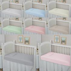 Lençol Berço Avulso 200 Fios com Elástico 100% Algodão Extra Macio - M