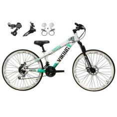 Bicicleta Aro 26 Vikingx Tuff 21v Alumínio Câmbios Shimano Freio a Dis
