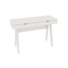 Escrivaninha p/ Escritório ME4128 c/ 2 Gavetas Branco - Tecno Mobili