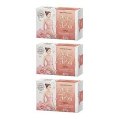 Sabonete Alma De Flores 130G Floral Rose-Kit C/3Un