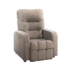 Poltrona Do Papai Reclinável Maldivas Suede Bege Marfim - Speciale Home Bege