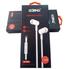 Fone de Ouvido X-BASS com Fio Sem Ruidos com Microfone Lelong LE-0201,