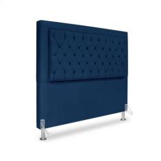 Cabeceira de Cama Box Casal 140 cm  Baronesa - Click Home, Azul Marinh