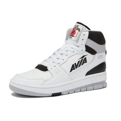 Avia 821 High Top Sneakers for Men, Indoor or Outdoor Mens Basketball Shoes - White/Black Trim, 7.5 Medium