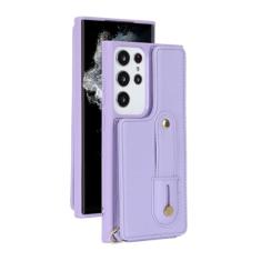 Capa de telefone de couro crossbody para Samsung Galaxy S24 Plus S23 S22 Ultra A15 A35 A55 A54 A14 A34 A53 Carteira com capa de suporte de cartão, roxa, para Galaxy S24 Ultra