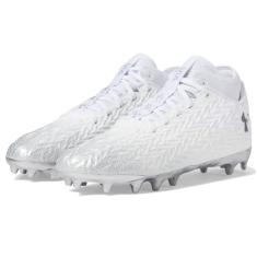 Under Armour Spotlight Clone 4.0 MC masculino, Branco/prata metálico/prata metálica, 42