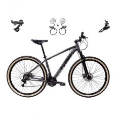 Bicicleta Aro 29 Ksw Xlt 24v K7 Câmbios Shimano Freio Hidráulico Garfo Trava Pneu Faixa - Grafite Tam.15