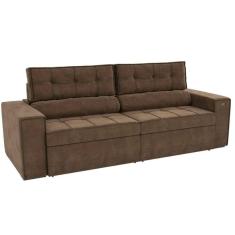 Sofá Lanus 250cm Retrátil E Reclinável S147n-2 Kappesberg Marrom