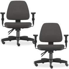 Kit 02 Cadeiras de Escritório Giratória Executiva Ergonômica Sky L02 C