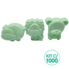 Kit 1000 Mini Sabonete Bichinhos Artesanal 3,5cm Sortidos - D&C, Verde