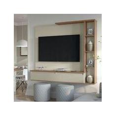 Painel para TV Sublime Off White/Canelato - Patrimar Móveis