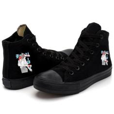 Tênis Customizado Makima e Denji Chainsaw Man Anime Cano Alto - All Bo