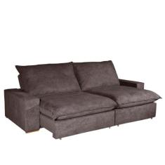 Sofá 5 Lugares 2,90m Retrátil e Reclinável Lazzio Bom Pastor, Marrom V