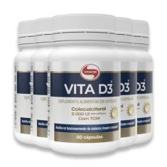Kit 5 Vita D3 Vitamina D 60 Cápsulas Vitafor