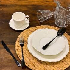 Faqueiro 24 Peças Lyor em Aço Inox Positano - Preto