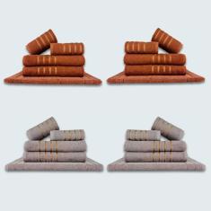 Jogo De Toalhas 20 Pçs Coleção Dubai 100% Algodão Mr+cz