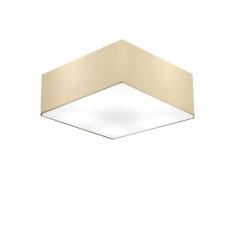 Plafon Quadrado Md-3050 Cúpula Em Tecido 12/40x40cm Algodão Crú - Bivolt