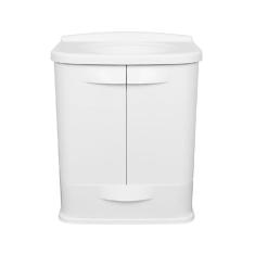Gabinete Plástico com Lavatório para Banheiro Gab Fit Branco Astra