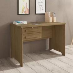 Mesa de Escritório com 1 com Chave 2 Gavetas 114cm Tampo de Alemanha -