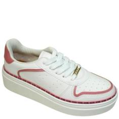 Tênis Feminino Vizzano Casual Flatform Original 1339.419 - Branco/Preto - 36-Feminino