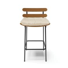 Banqueta Alta Costela Decorativa Corino Estofado