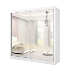 Guarda Roupa Casal Com Espelho 2 Portas 6 Gavetas Las Vegas D`Doro Móveis Branco