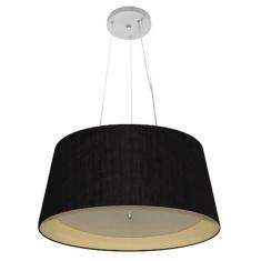 Lustre Pendente Cone Md-4144 C pula Em Tecido 25x50x40cm Pret