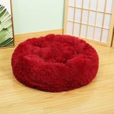 KAIJIE Cama de cachorro para cães extra – Cama lavável para animais de estimação, antiderrapante, redonda, fofa, de pelúcia, para cães de 50 cm de diâmetro