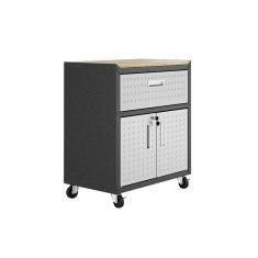 Balcão Multiúso Titanium Itatiaia - 2 Portas e 1 Gaveta - Preto c/ Cinza