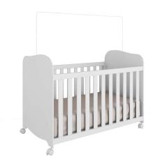 Berço Padrão Americano 100% Mdf Uli Móveis Peroba Branco Brilho Branco Brilho