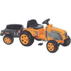 Trator Pedal Fazendeiro Amarelo Com Caçamba Biemme